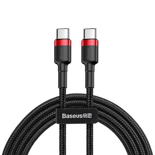 Baseus 1M Fast Charging PD USB Type C to Type C Cable Charger Data Sync Cord Baseus 1M Fast Charging PD USB Type C to Type C Cable Charger Data Sync Cord